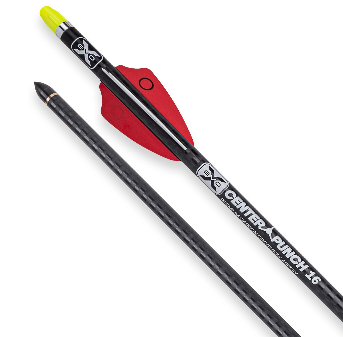 EVO-X CenterPunch 16 Carbon Arrows, 16", w/ Alpha-Nock HP .001"